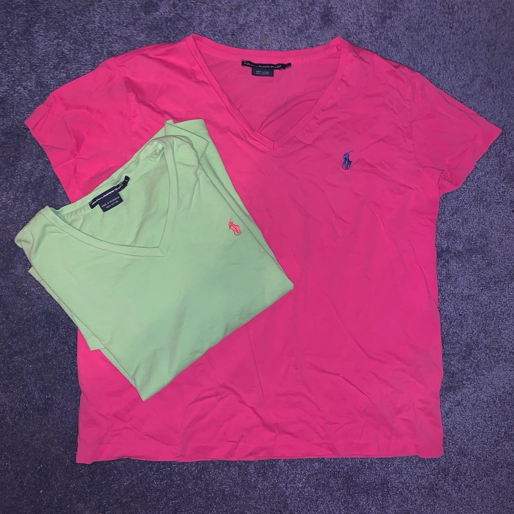 Vintage Ralph Lauren Polo V-Neck Shirt Set